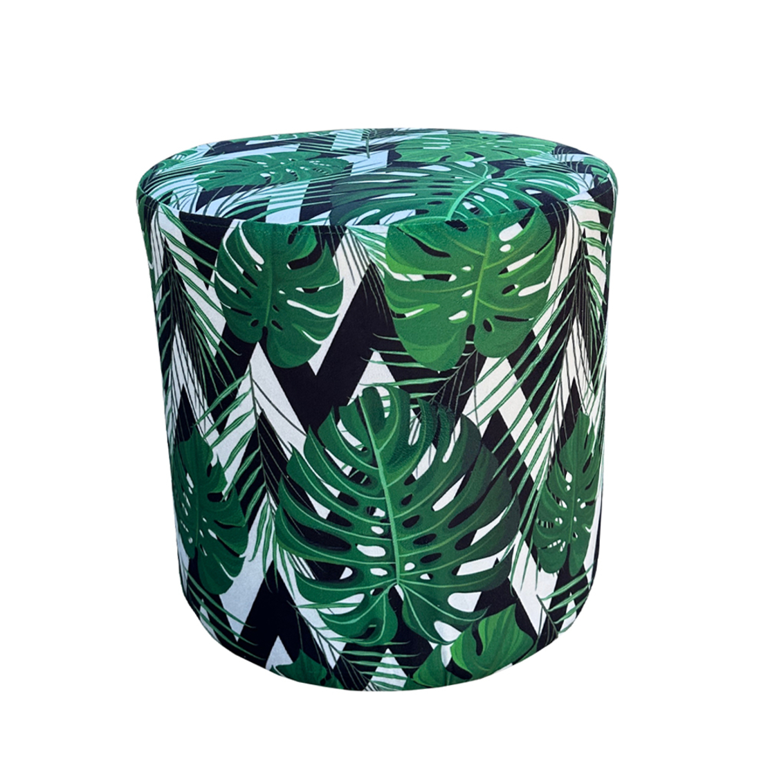 NOMADS STOOL FABRIC GREEN WITH PATTERN E1 PRC