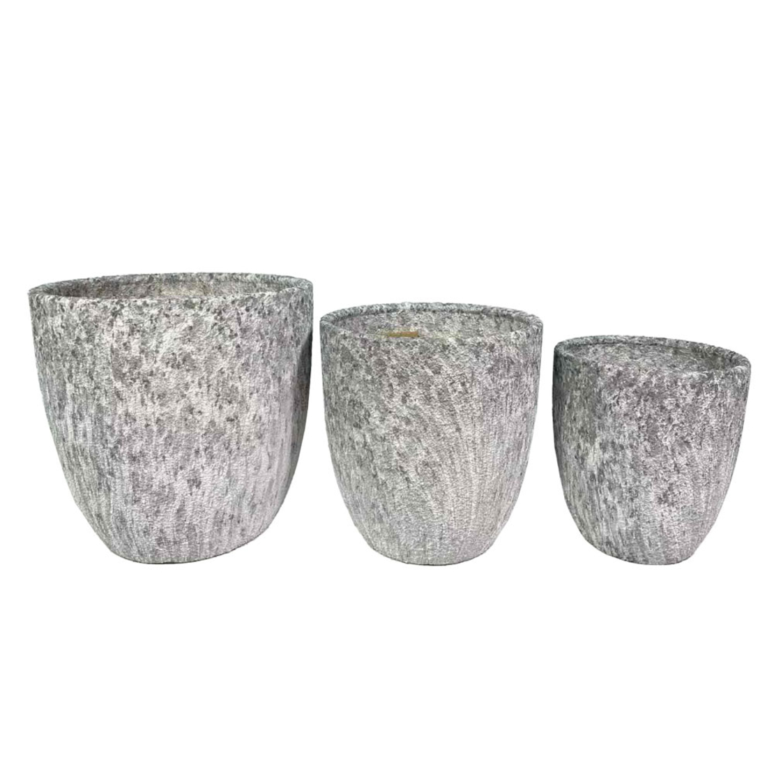 VINSON PLANTER SET 3PCS 30x30x31 CERAMIC GREY WHITE