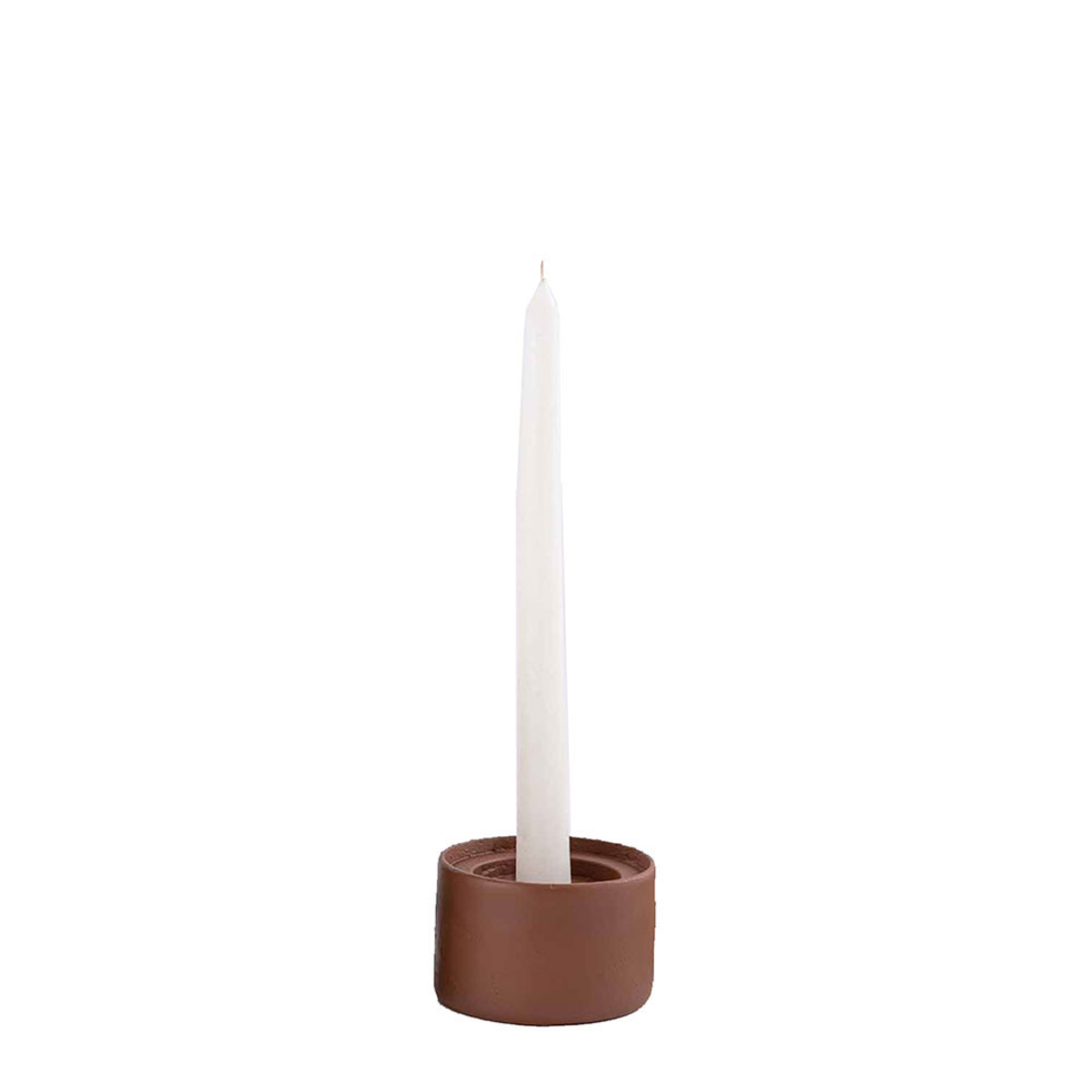 FORMAS CANDLE HOLDER ALUMINIUM TERRACOTTA 8,5x8,5x