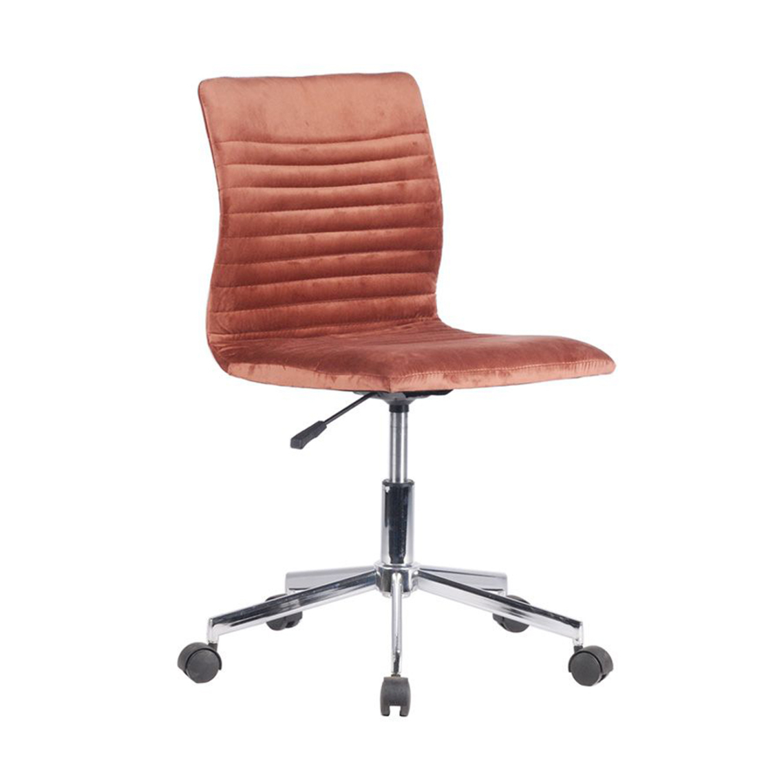 PEPPA CHAIR DESK FABRIC REDDISH BROWN METAL 44x56,5xH92cm E1 PRC