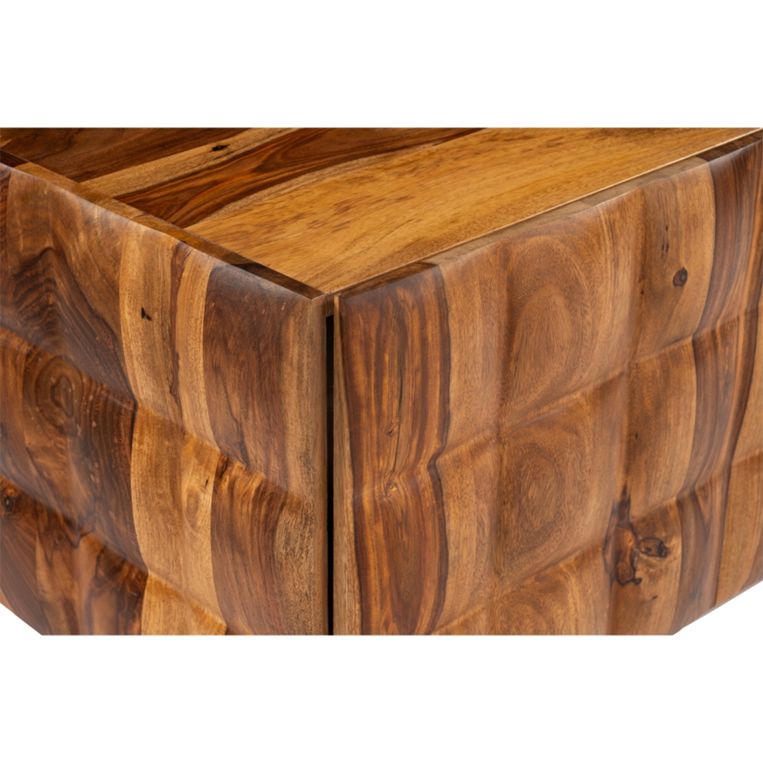 CHOCOLAT TV STAND 2DOORS WOOD SHEESHAM WALNUT WOOD ACACIA BLACK 162x42x54 IN