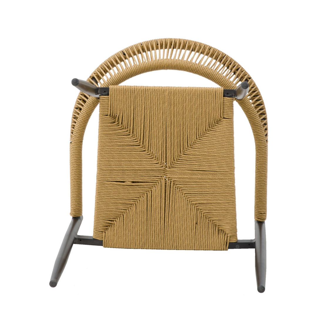 MEZZA LUNA ARMCHAIR ALUMINIUM BLACK NATURAL 56x55xH78cm PRC