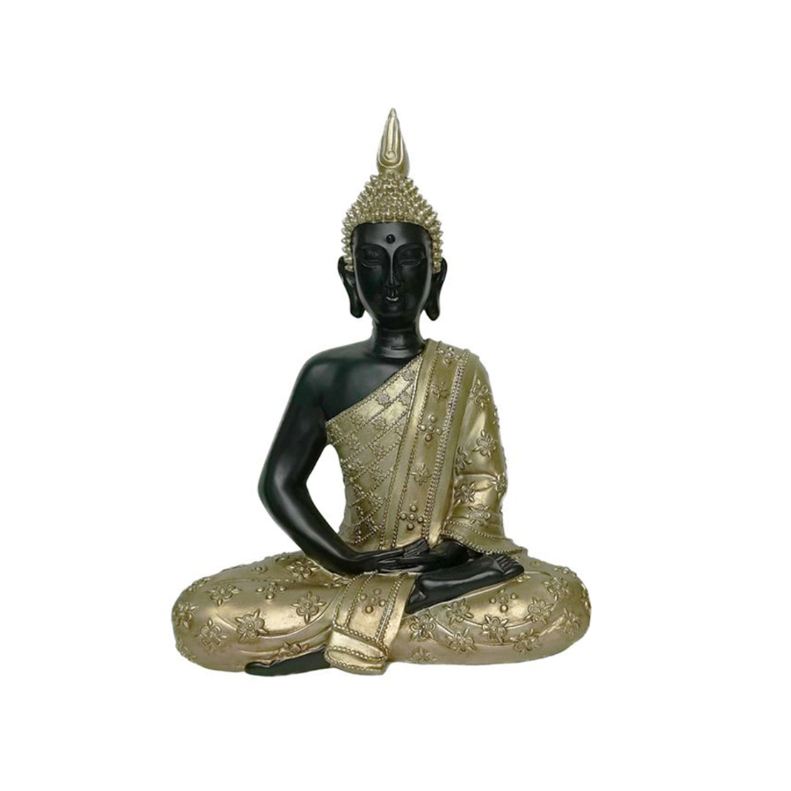KEBA DECO BUDDHA POLYRESIN BLACK GOLD 28x19xH41cm