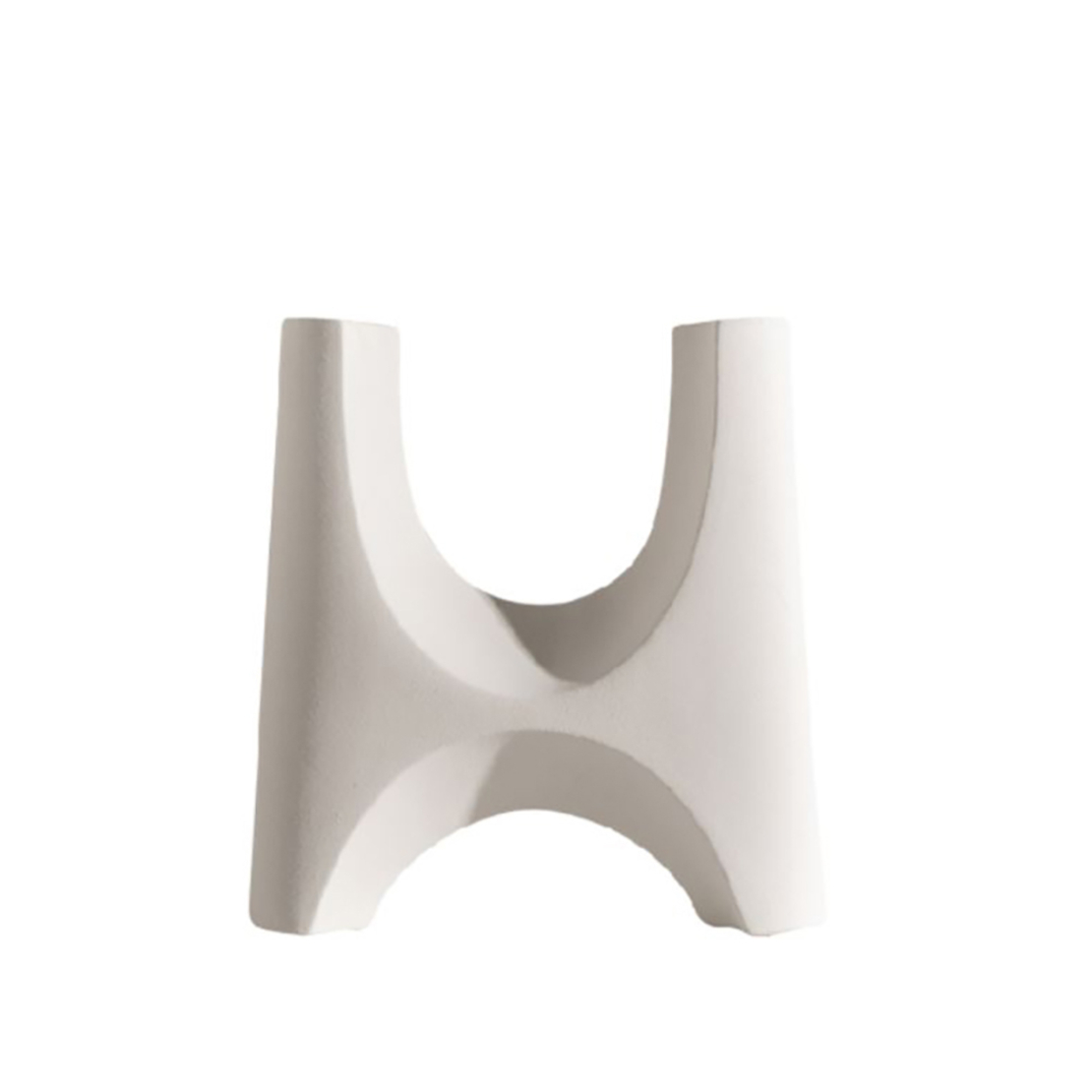 RIDGE VASE POLYRESIN WHITE 28x9xH32cm PRC