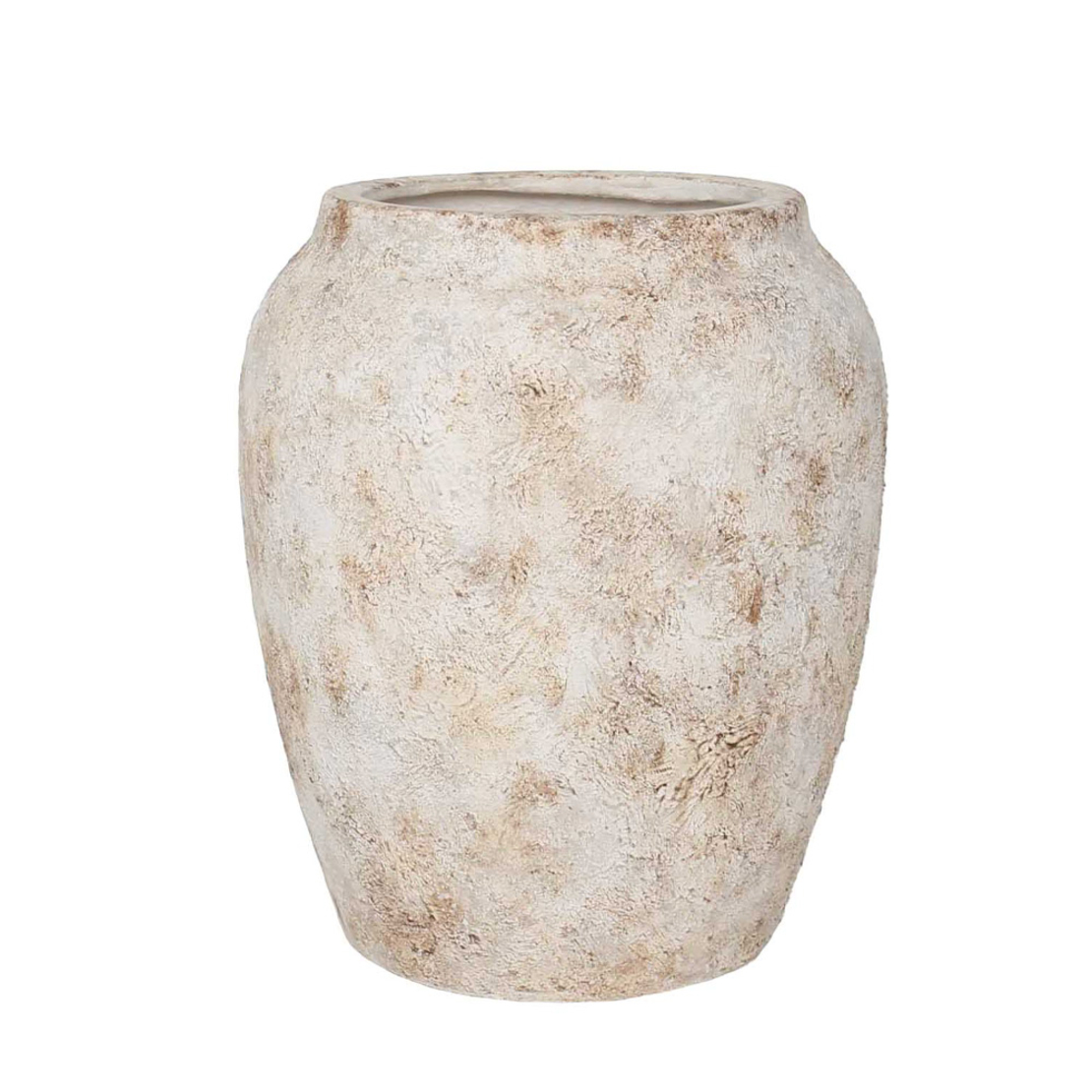 SCOPELOS PLANTER MGO WHITE BEIGE 30x30xH37cm PRC