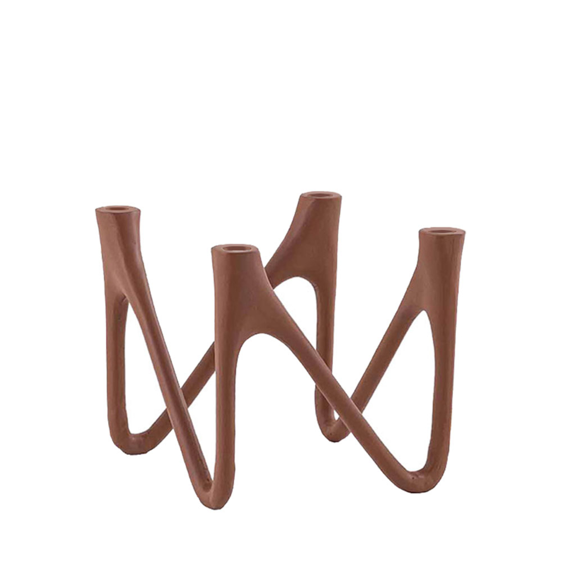 FORMAS CANDLE HOLDER ALUMINIUM TERRACOTTA 22x22xH2