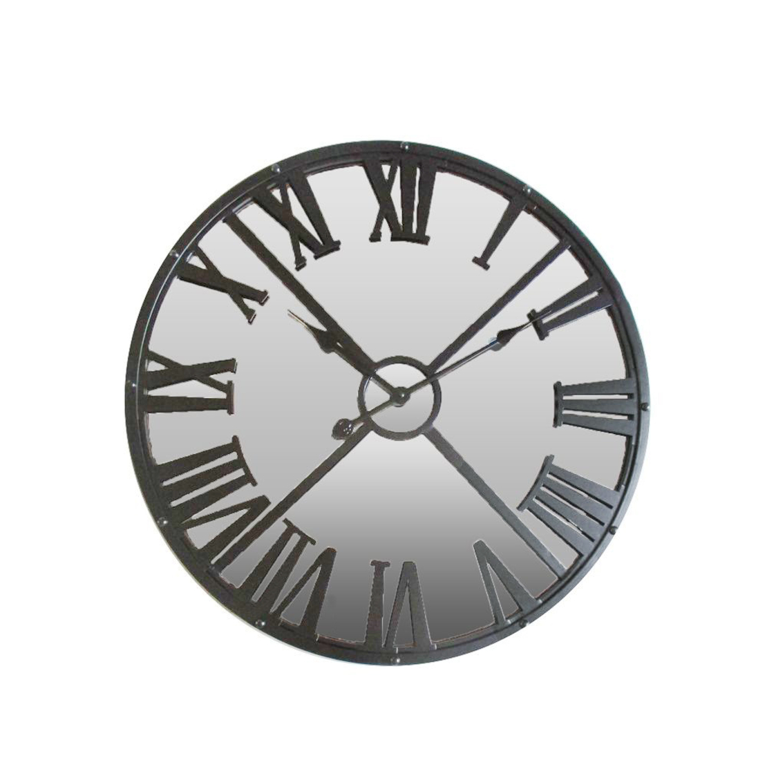 SPEGEL CLOCK WALL METAL MIRROR ANTRACITE D68xH4,5c