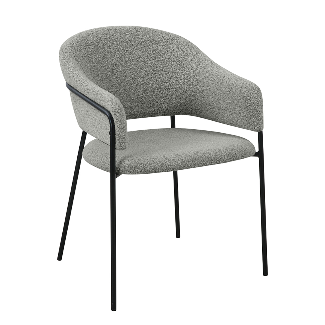 CONNECT CHAIR FABRIC GREY METAL BLACK PRC