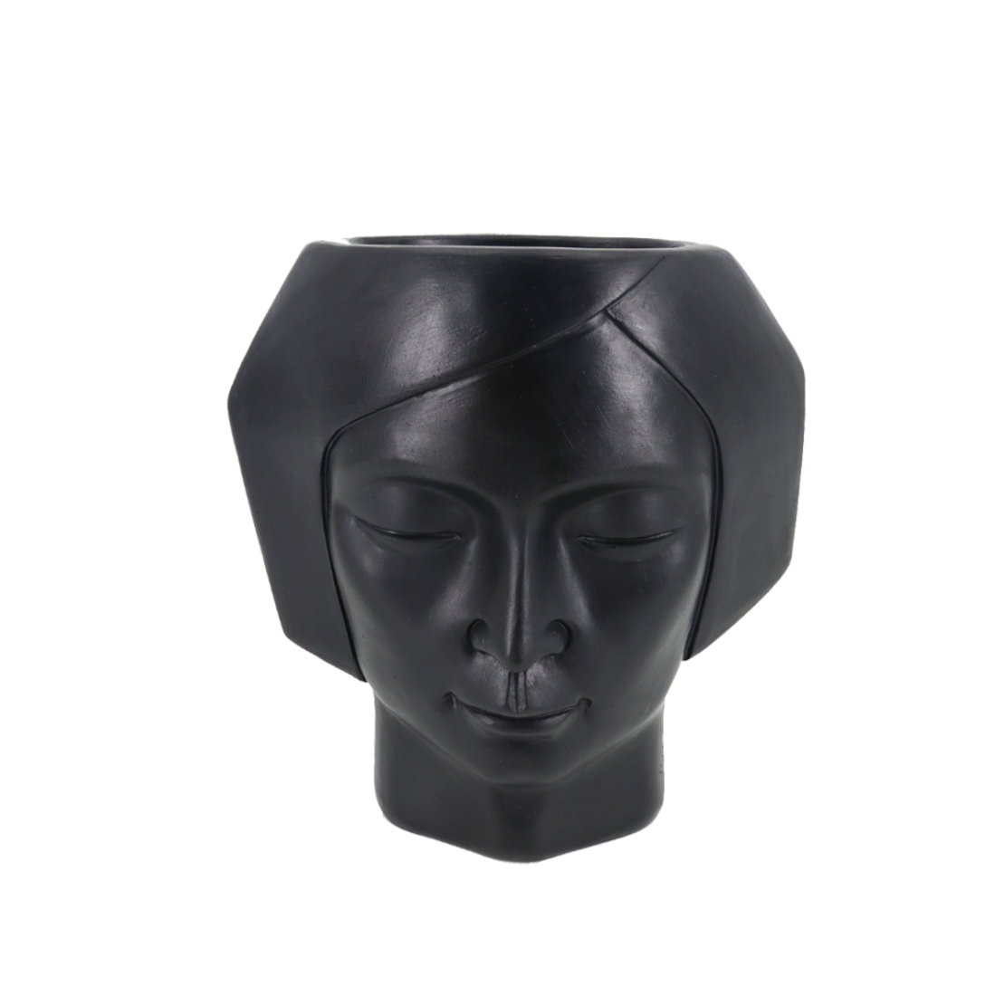 VISO 1 PLANTER POLYRESIN BLACK 17x9xH18cm PRC