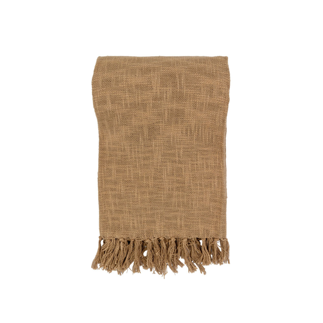 NIHAL DECORATIVE THROW 180x240 FABRIC BROWN