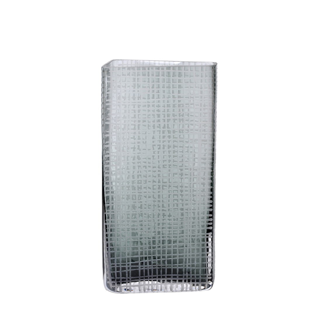 GRAVIR GREY VASE GLASS GREY 15,5x11,5xH33cm PRC