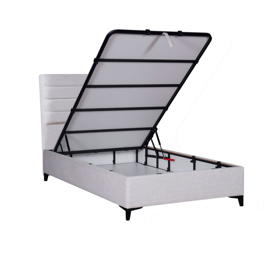 STRATTA BED WITH STORAGE (FOR MATTRESS 120x200cm) FABRIC OFF WHITE 06-900 E1 TR