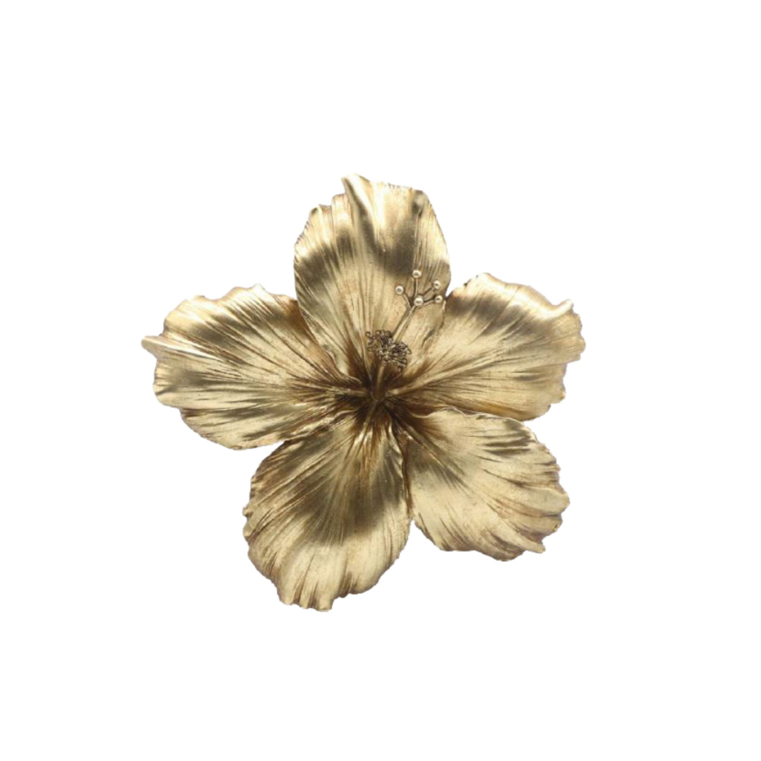 IBISCUS DECO WALL POLYRESIN GOLD 27x6xH26cm PRC