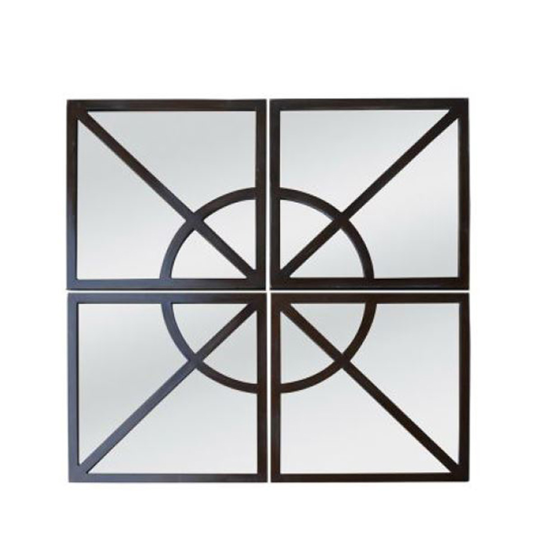 VENEDIC MIRROR WOOD PAULOWNIA BLACK 80xH80cm E1 PRC