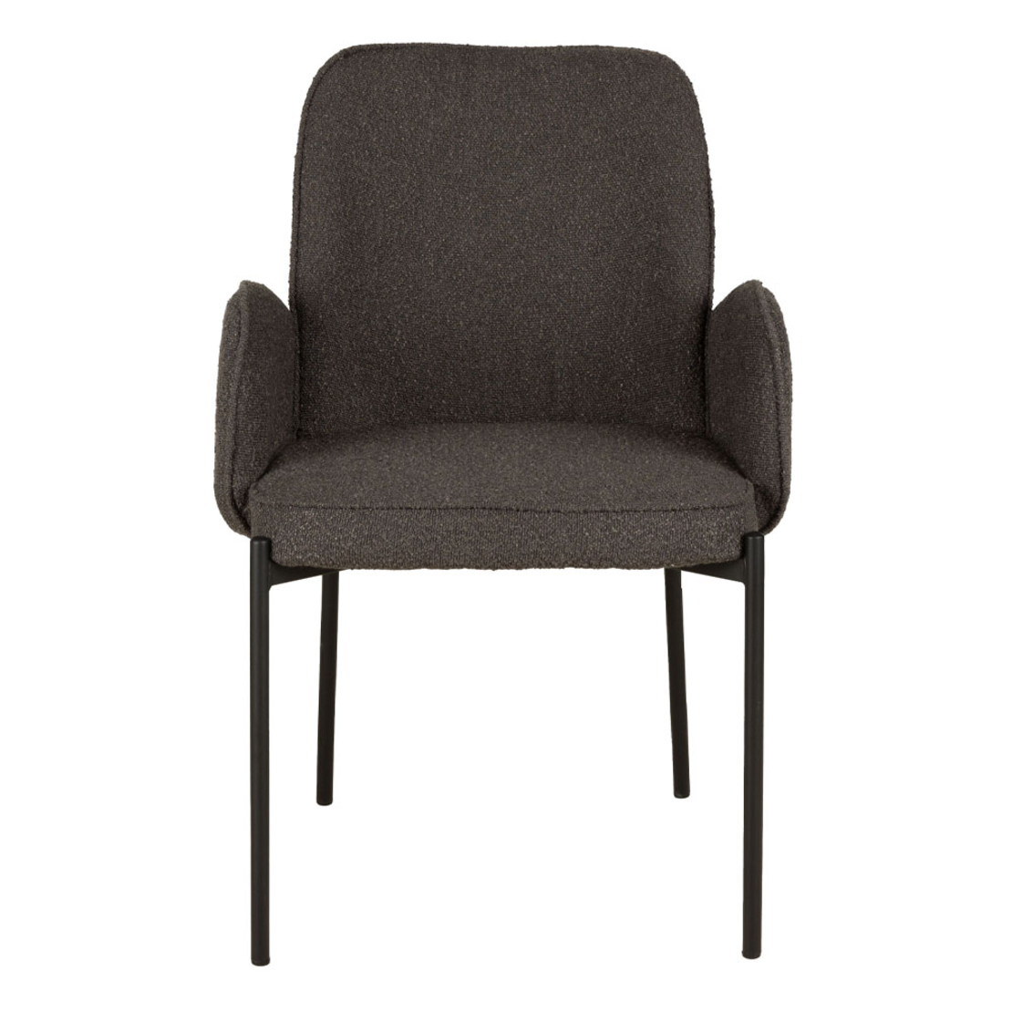 PETALS CHAIR FABRIC GREY DARK METAL BLACK PRC