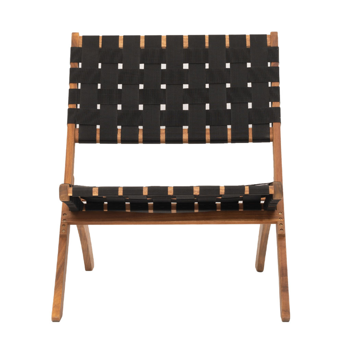 HASTAG CHAIR FOLDING NAYLON STRIPES BLACK NATURAL 78x60xH72,5cm VN