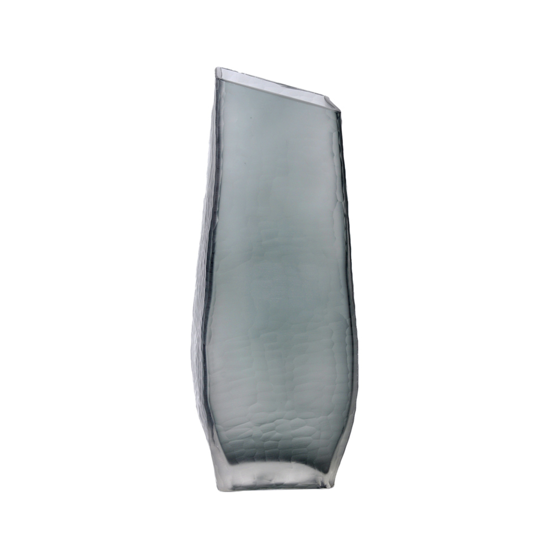 MEISSEL VASE GLASS GREY 15x9xH40cm PRC