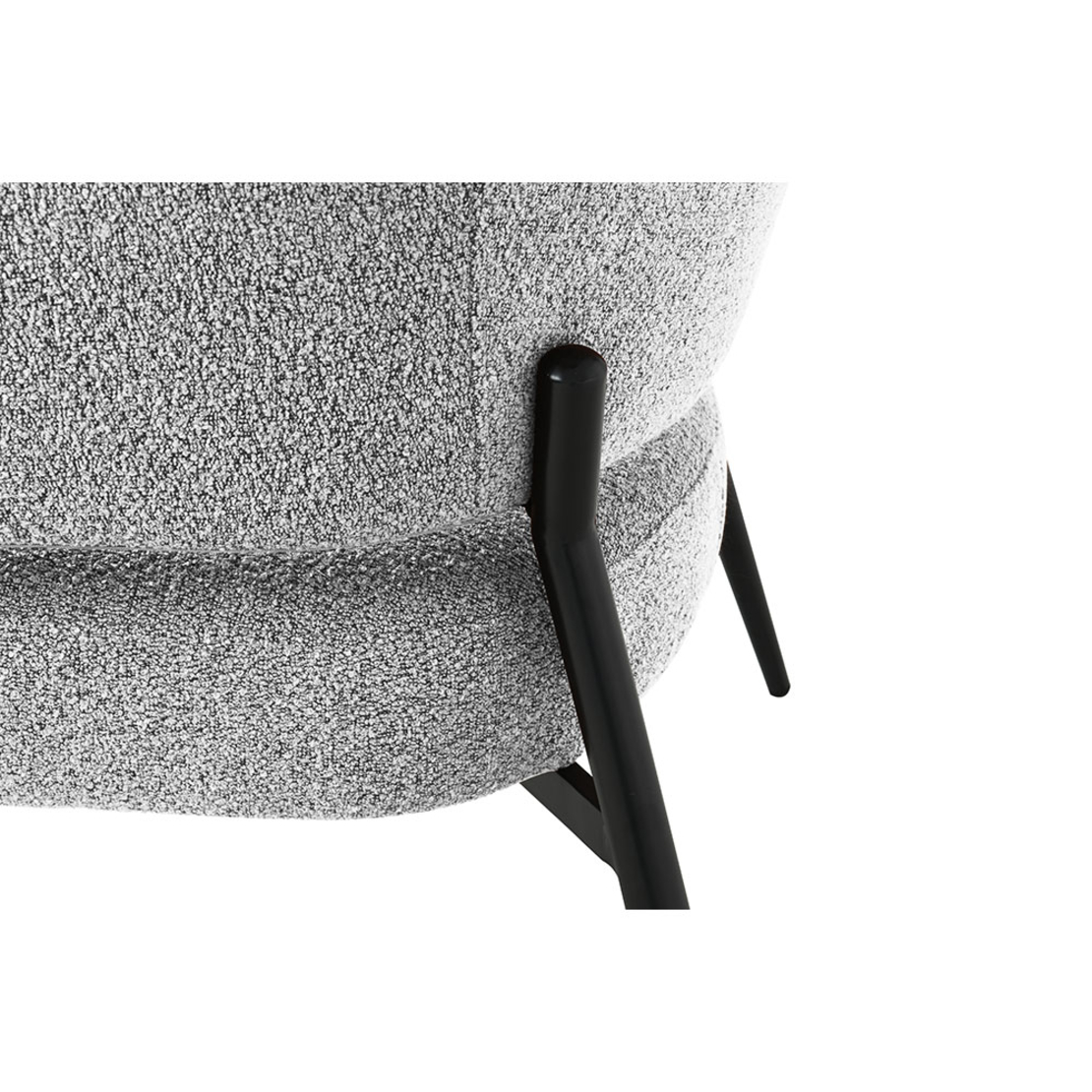 MORITZ ARMCHAIR FABRIC GREY METAL BLACK E1 PRC