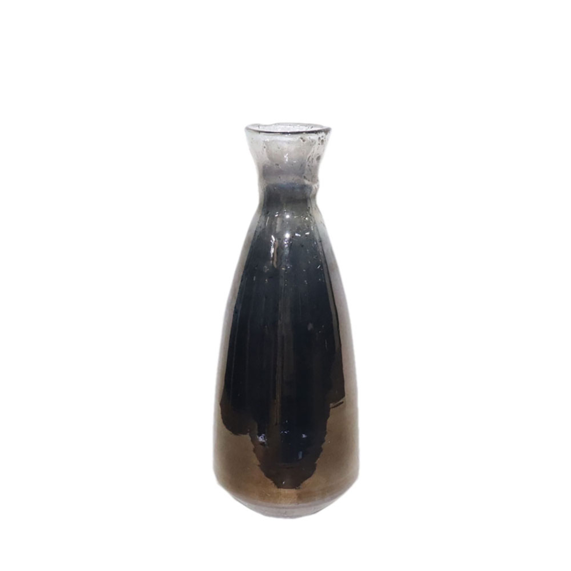 AMONG VASE GLASS GREY D17xH44cm IN