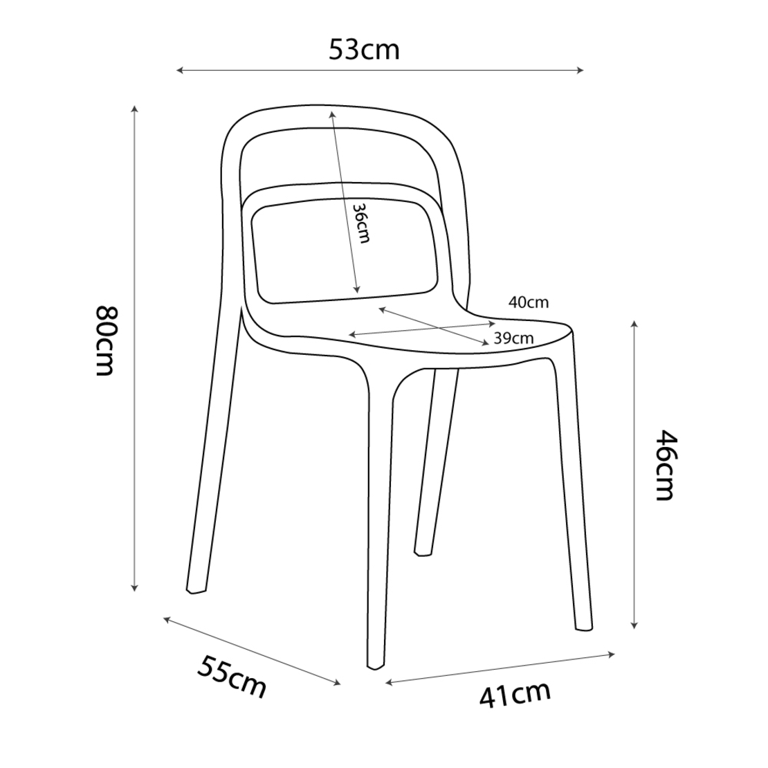 SMITH CHAIR PP BLACK PRC