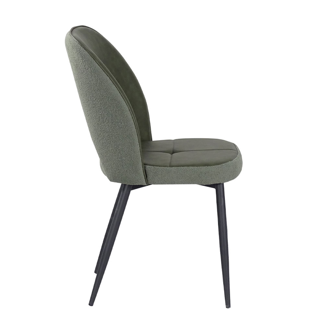 BOUTON CHAIR FABRIC OLIVE GREEN METAL BLACK PRC