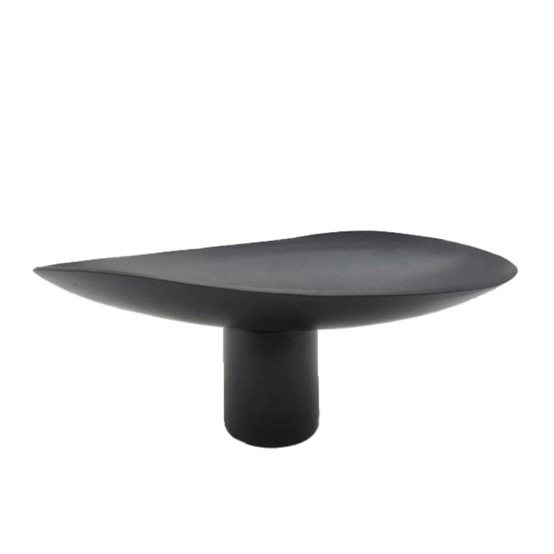 DUNE TRAY ON FOOT ALUMINIUM BLACK 45,75x25,5xH17,7