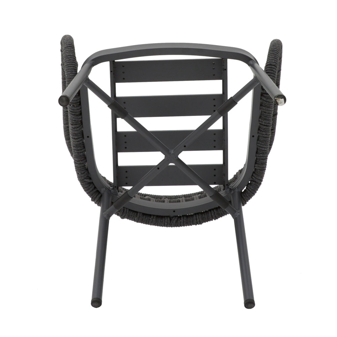 LUNA ARMCHAIR CUSHION ALUMINIUM GREY DARK 58x65xH78cm PRC