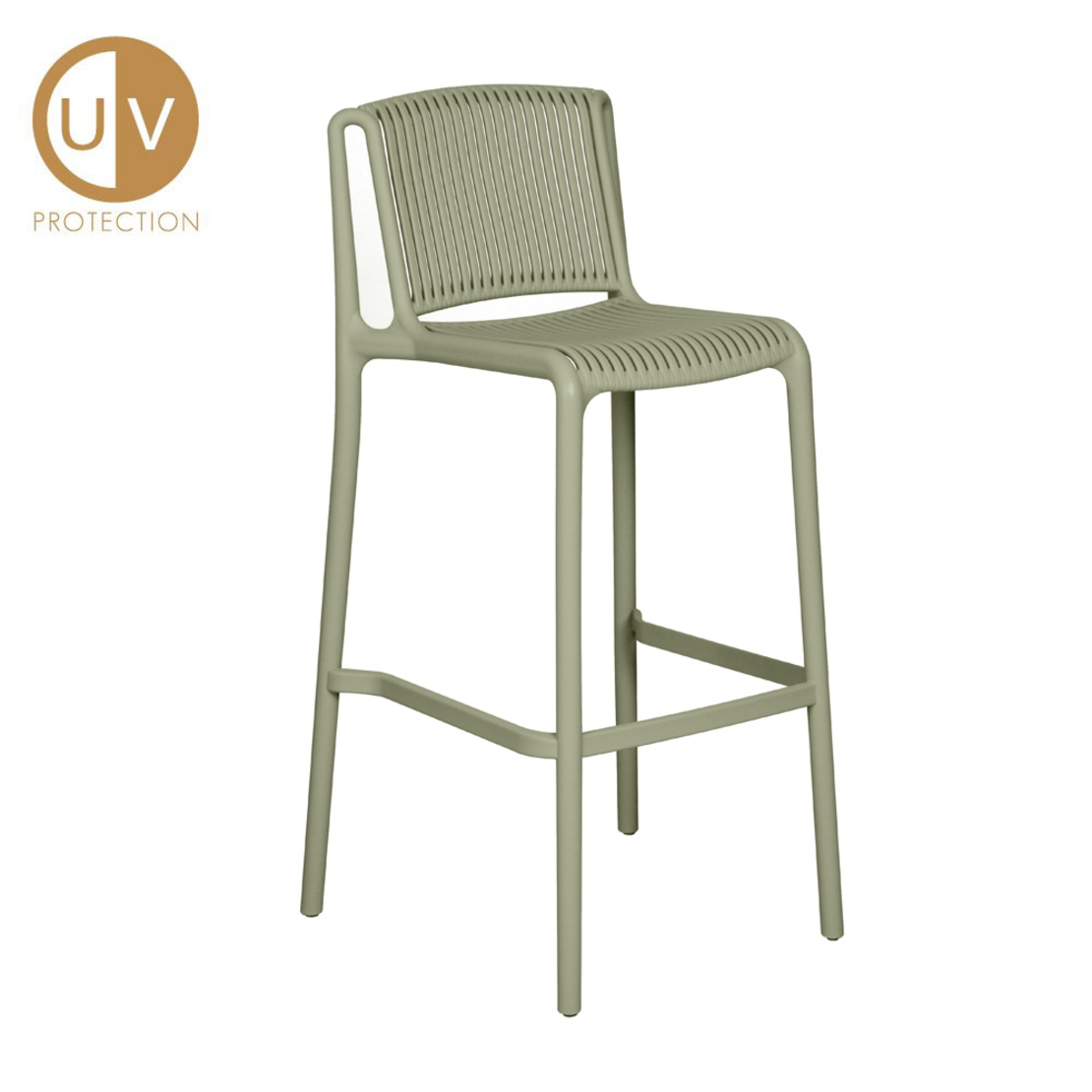 POLLY STOOL BAR PP OLIVE GREEN PRC