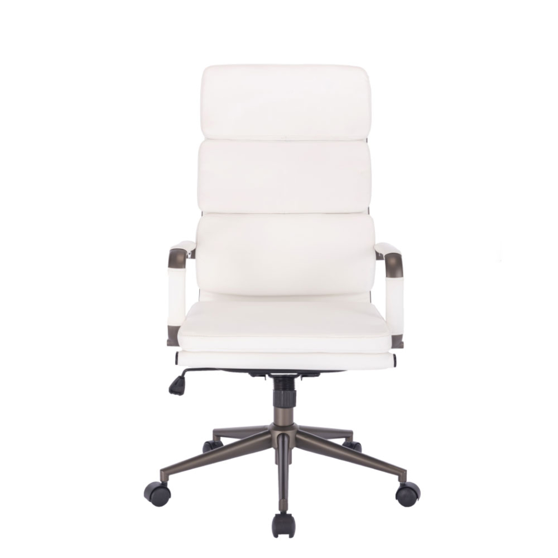 SLICE CHAIR DESK FABRIC WHITE GUNMETAL 55,5x63,5xH117cm PRC