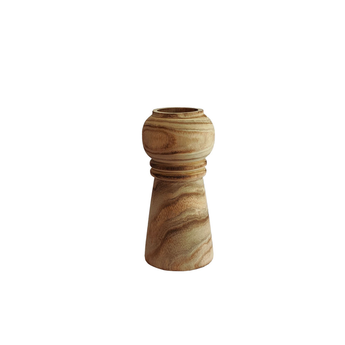KENGO VASE WOOD NATURAL 12x12xH26cm PRC