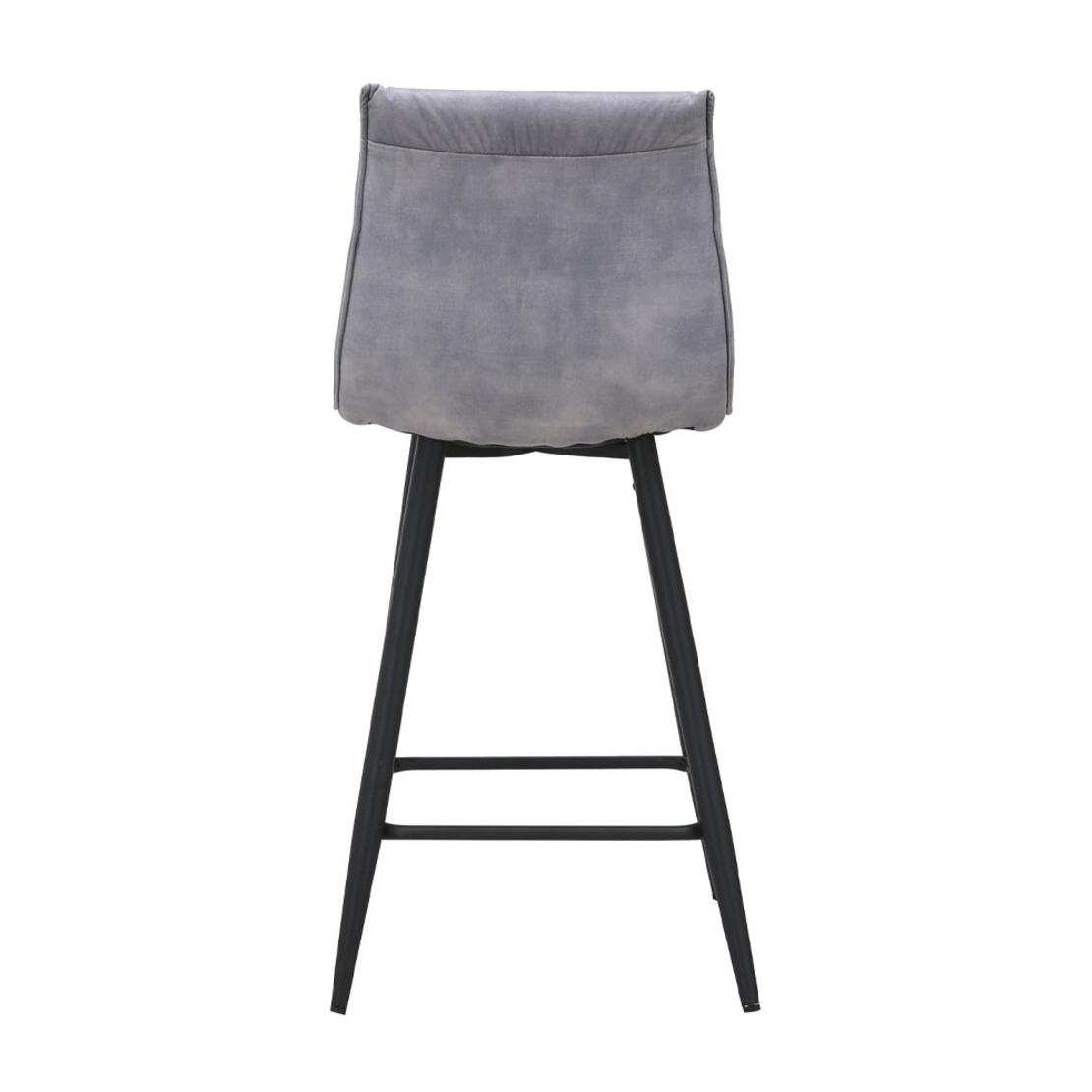 LINEA STOOL BAR FABRIC GREY SILVER METAL BLACK E1 PRC