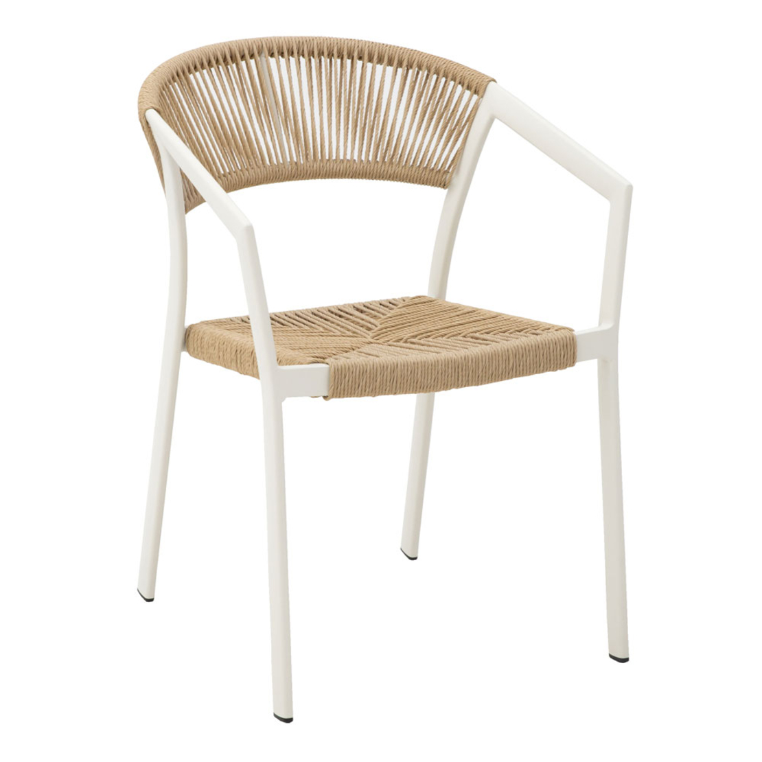 MAGIC ARMCHAIR ALUMINIUM WHITE NATURAL 56x59,5xH80cm PRC