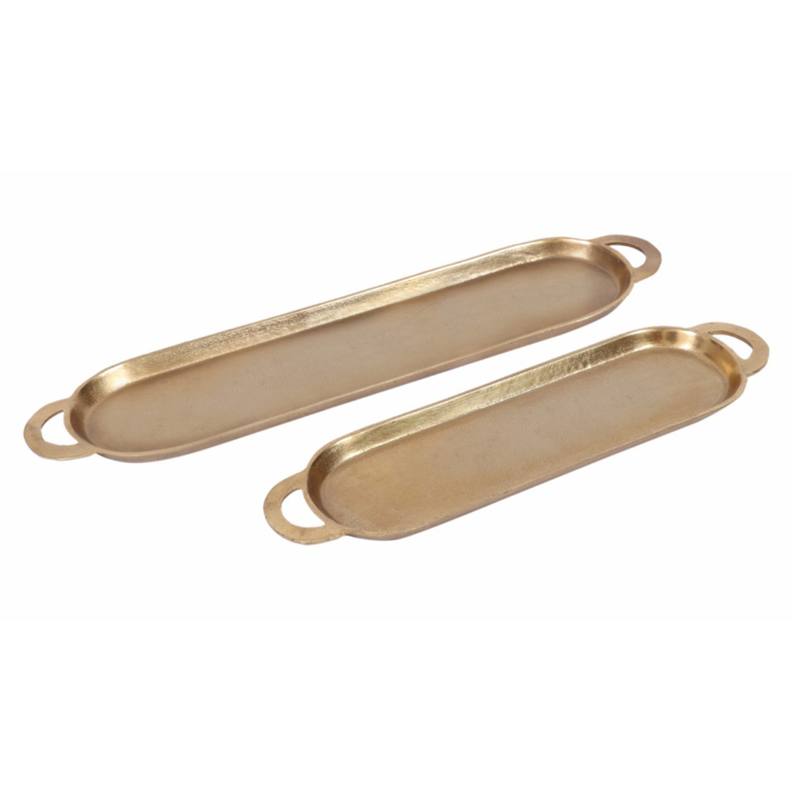 CORLI TRAY WITH HANDLES ALUMINIUM GOLD 60x16xH2,5c