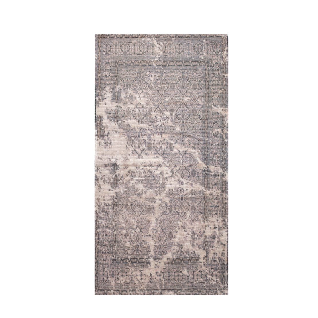 MISIRAK CARPET POLYESTER COTTON BEIGE BROWN 70x140