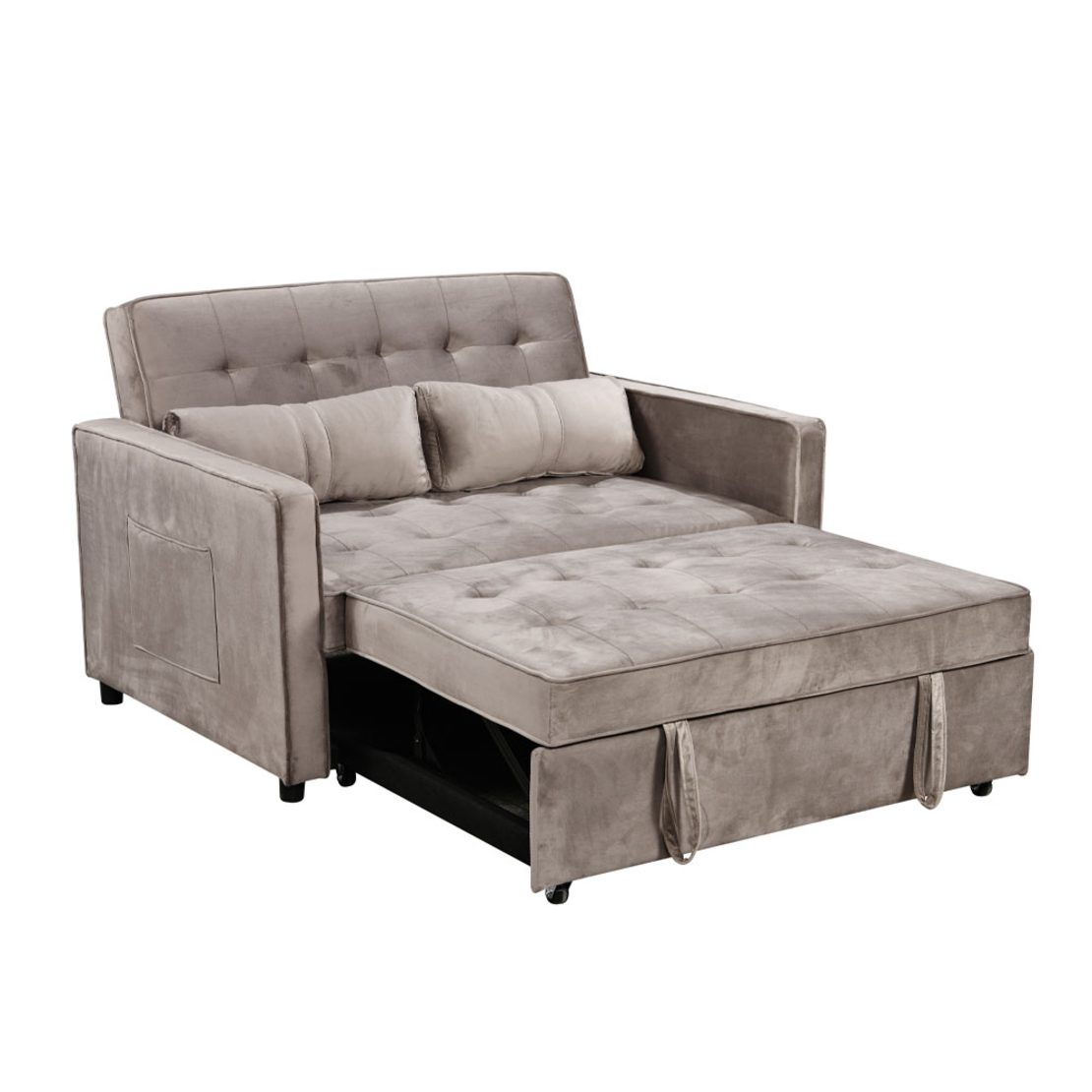 SOLUTION SOFA BED 2SEAT FABRIC MUSHROOM E1 PRC