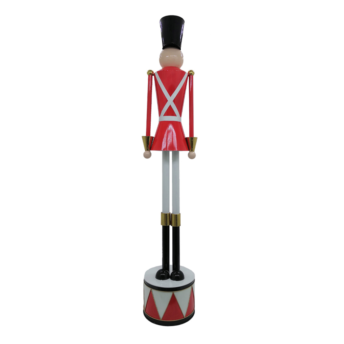 XMAS RED GUARD L DECO METAL WHITE BLACK RED 25x21x