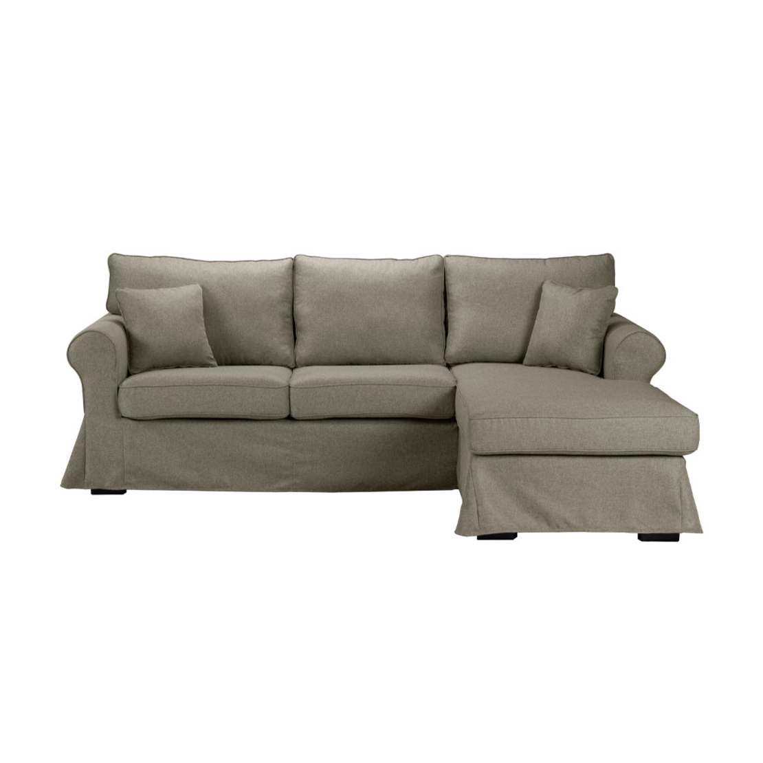 ASHLEY SOFA CORNER R WITH REMOVABLE COVER EASY CLEAN FABRIC BROWN LIGHT E1 EU