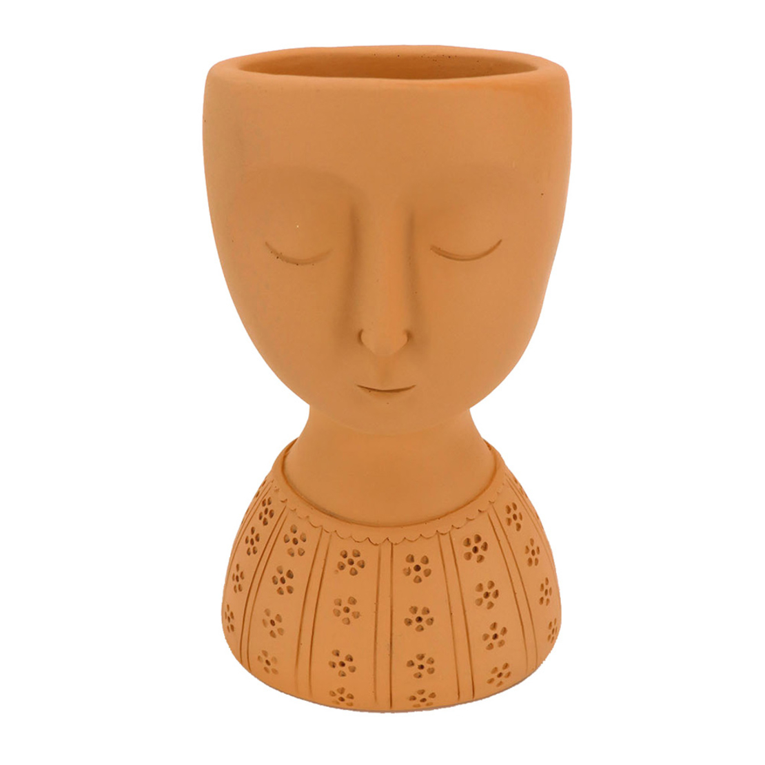 SKEPTICAL 3 PLANTER POLYRESIN TERRACOTTA 8,8x7,3xH