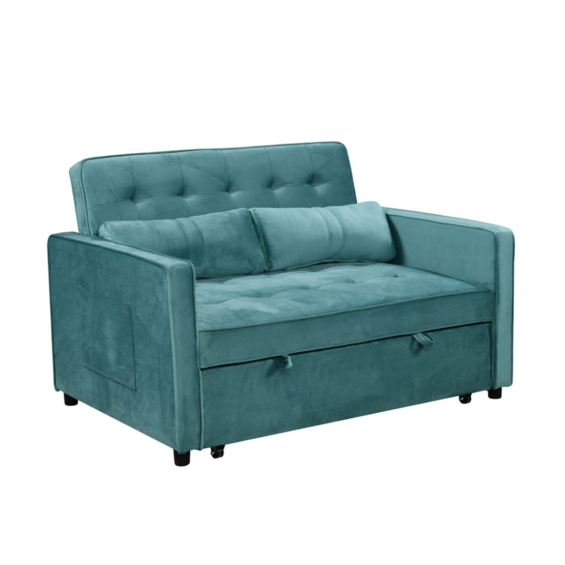 SOLUTION SOFA BED 2SEAT FABRIC PETROL E1 PRC