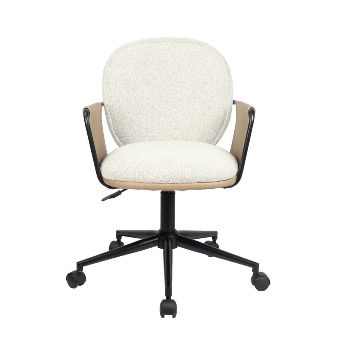 POST CHAIR DESK FABRIC BEIGE METAL BROWN METAL 55x