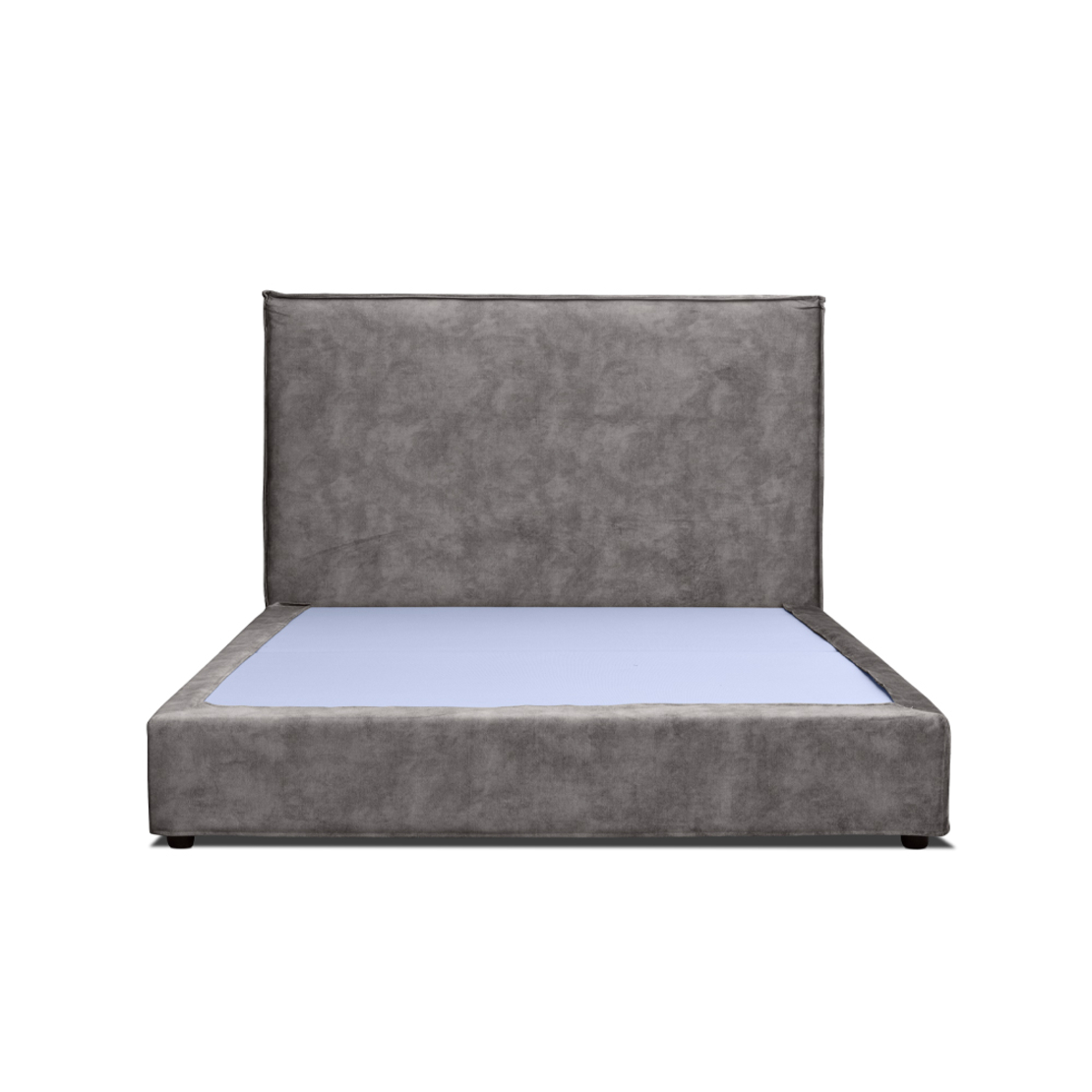 DOMUS HEADBOARD AND BASE FABRIC SOLID WOOD PINE SILVER GREY CHIPBOARD E1 GR