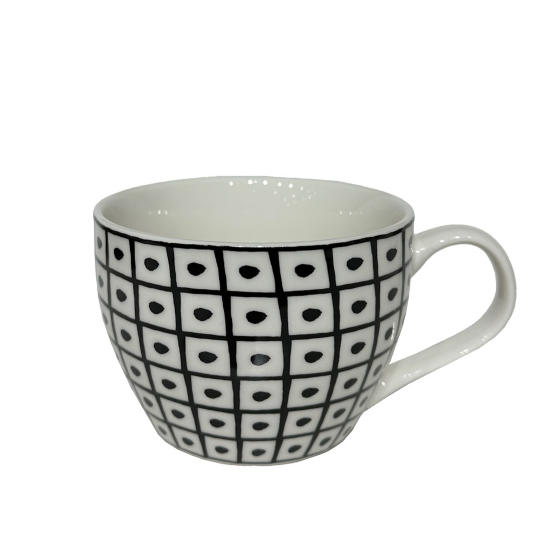 SERAX A MUG NEW BONE CHINA WHITE BLACK D11xH8cm PR