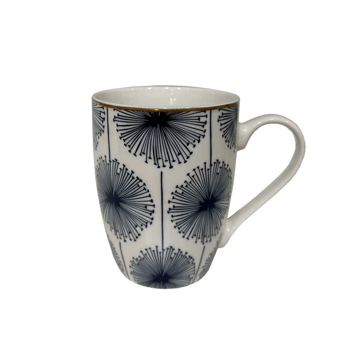 FLEUR A MUG NEW BONE CHINA WHITE BLUE D8,3xH10,5cm