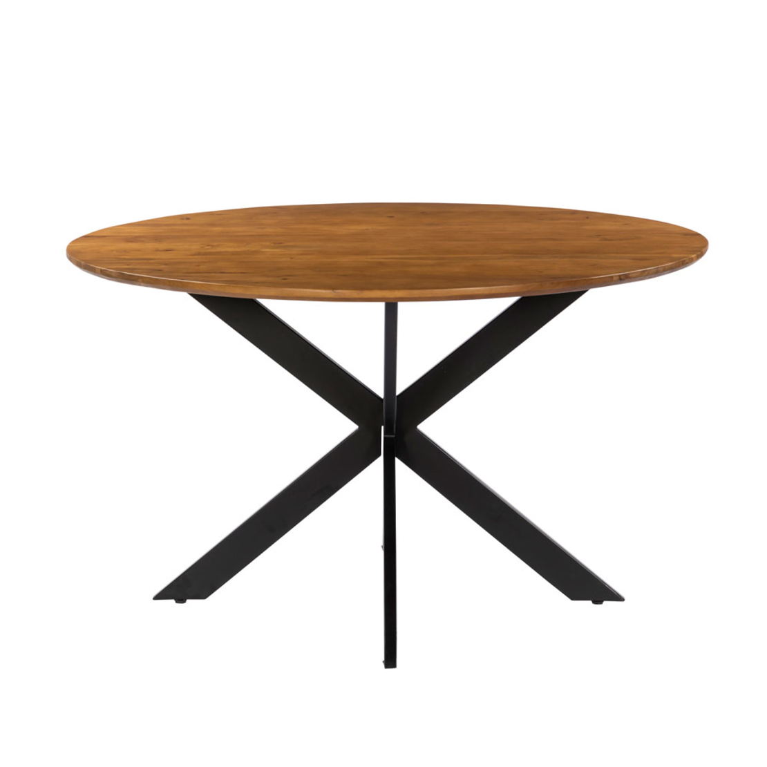 ARCO TABLE WOOD ACACIA WALNUT METAL BLACK IN