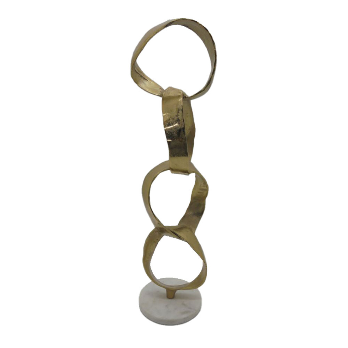DOPIO DECO ALUMINIUM GOLD WHITE 17,78x15,24xH63,5c