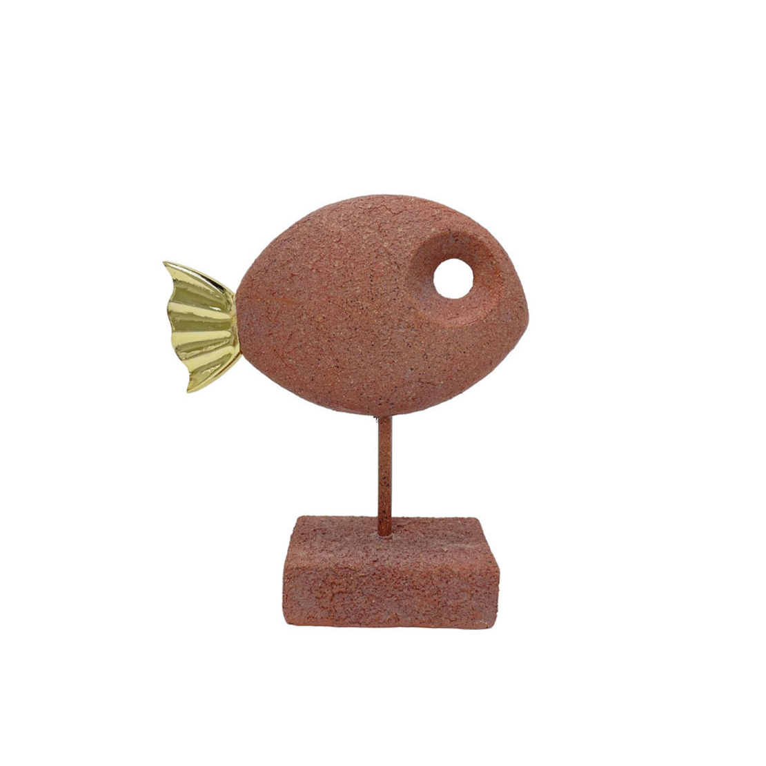 CERNIA DECORATION FISH 19.5x7x23 POLYRESIN REDDISH BROWN