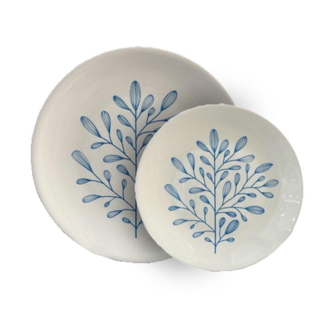 YDRA PLATE DESSERT SET 6 PCS NEW BONE CHINA WHITE