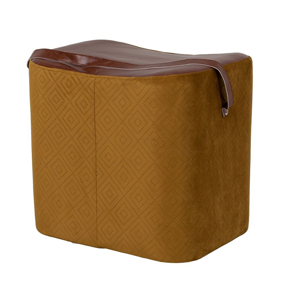 COWBOY STOOL FABRIC GOLD FINGER BROWN E1 PRC