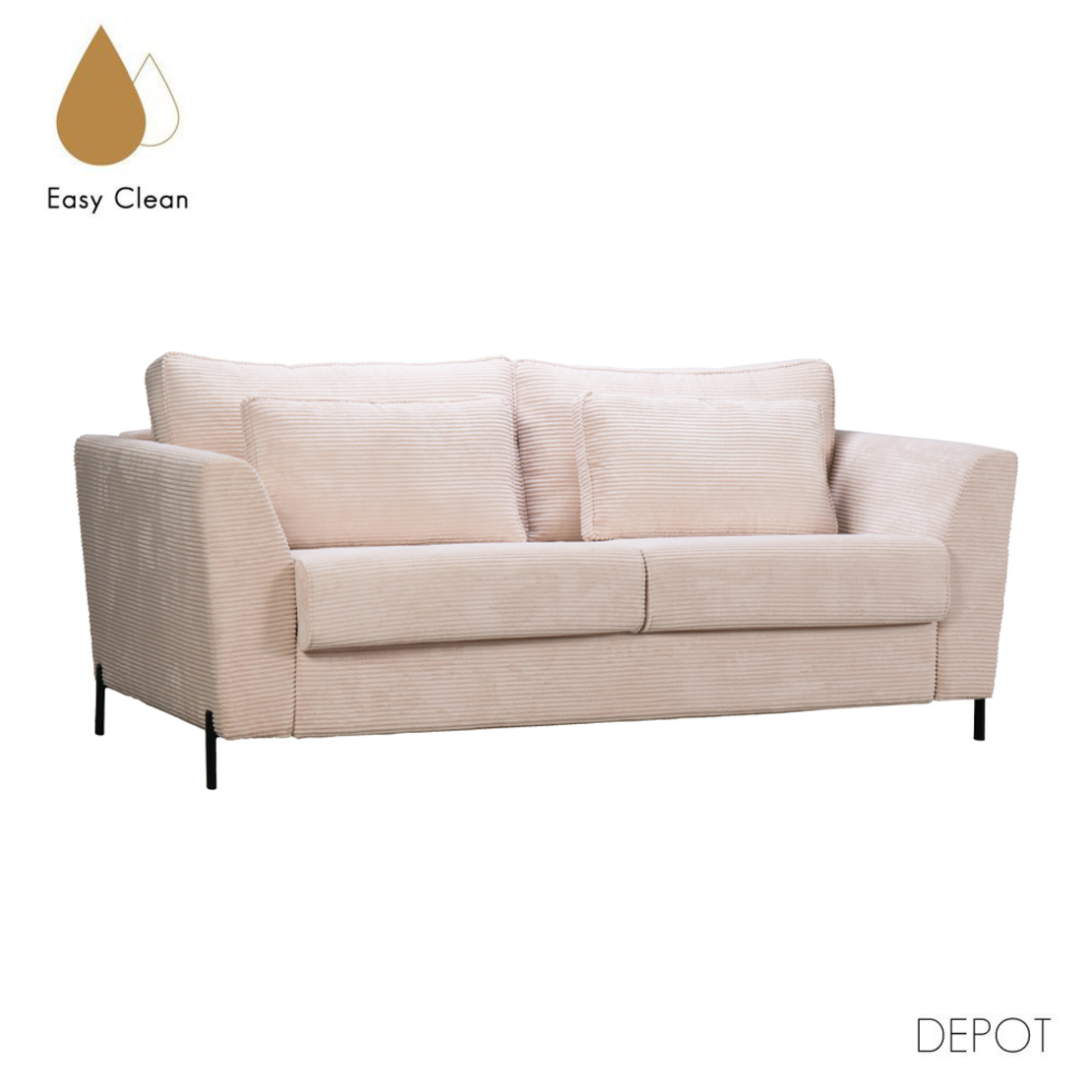 COCOON SOFA BED 3SEAT EASY CLEAN FABRIC BEIGE E1 EU