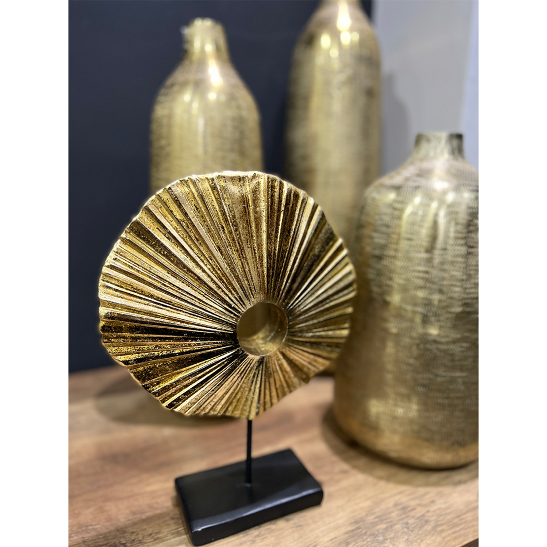 KUNST DECO POLYRESIN GOLD BLACK 19,5x6xH26,5cm PRC